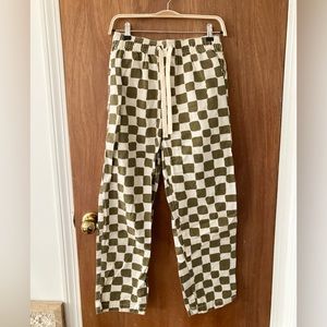 Urban Outfitters Checkered Pull On Drawstring Pants